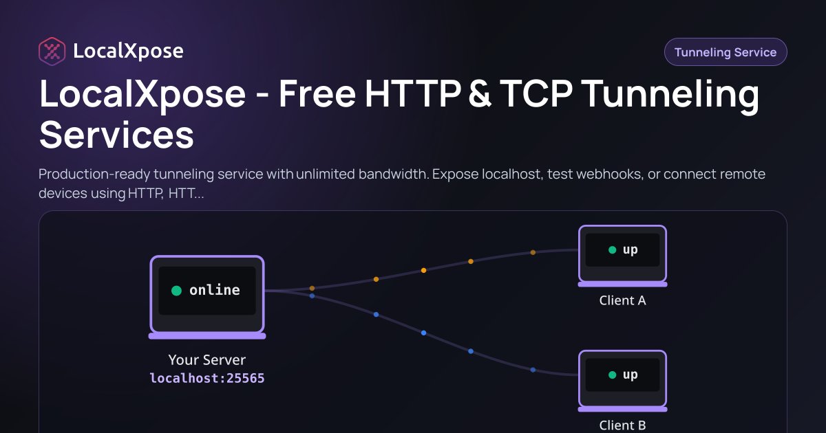 Free Tunneling Service | LocalXpose - HTTP, TCP, UDP